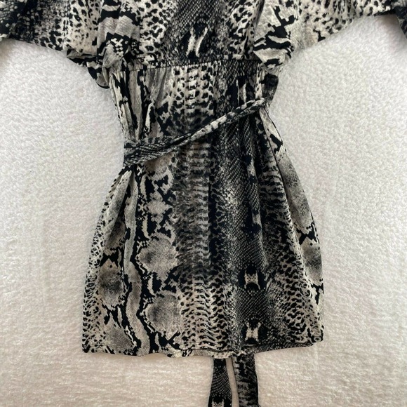 Suzie Chin for Maggy Boutique Womens Dress Size 2 Dolman Sleeve Snake Print - Picture 6 of 9